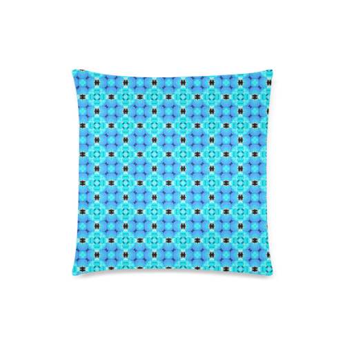 Vibrant Modern Abstract Lattice Aqua Blue Quilt