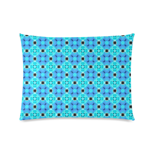 Vibrant Modern Abstract Lattice Aqua Blue Quilt