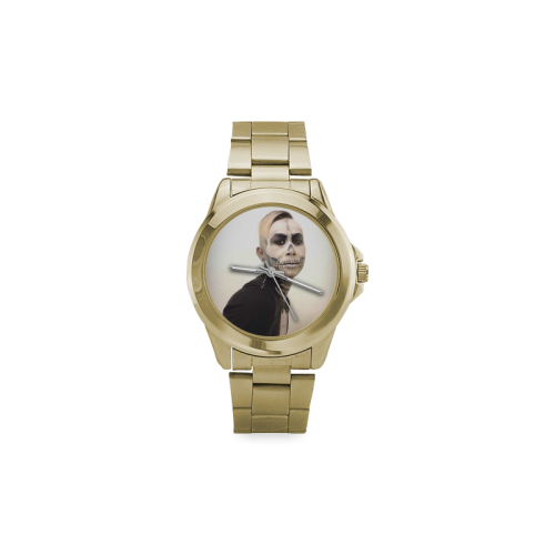 Skull And Tux Photograph Custom Gilt Watch(Model 101)