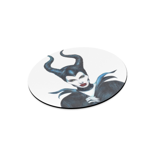 Maleficent Drawing Round Mousepad