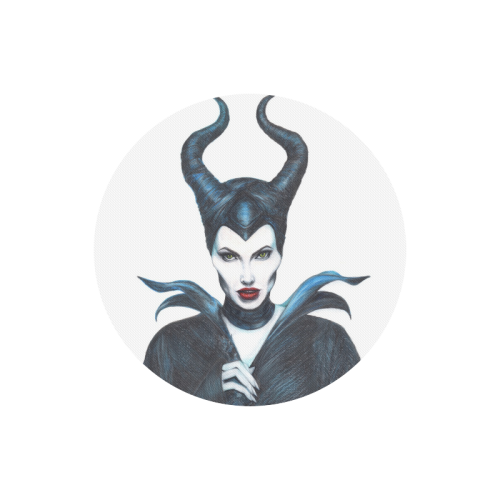 Maleficent Drawing Round Mousepad