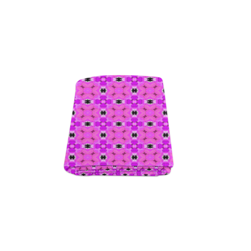 Circle Lattice of Floral Pink Violet Modern Quilt Blanket 40"x50"