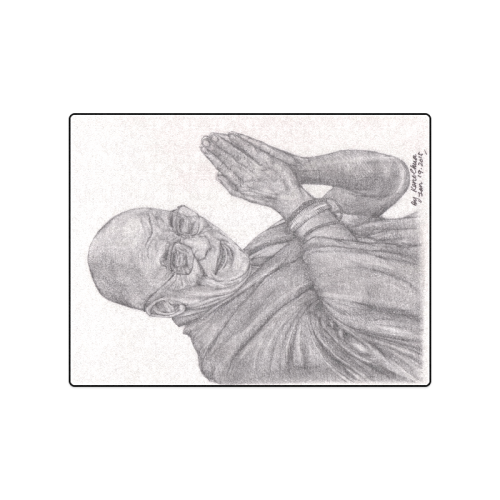 Dalai Lama Tenzin Gaytso Drawing Blanket 50"x60"