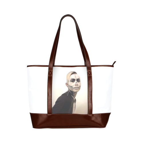 Skull And Tux Photograph Tote Handbag (Model 1642)