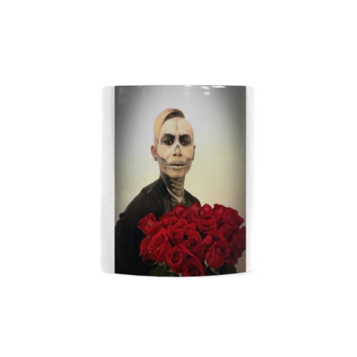 Skull Tux And Roses Photograph White Mug(11OZ)