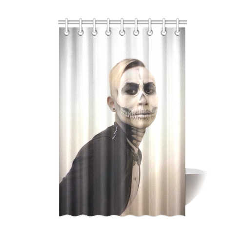 Skull And Tux Photograph Shower Curtain 48"x72"