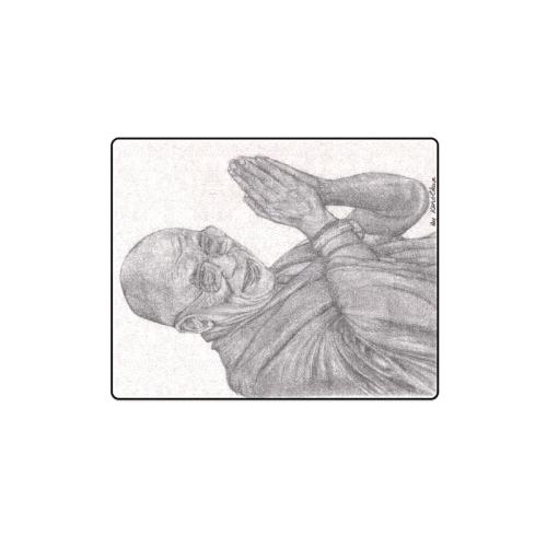 Dalai Lama Tenzin Gaytso Drawing Blanket 40"x50"