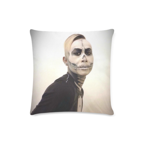 Skull And Tux Photograph Custom Zippered Pillow Case 16"x16" (one side)