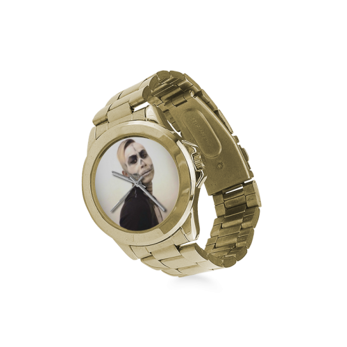 Skull And Tux Photograph Custom Gilt Watch(Model 101)