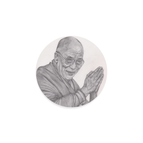 Dalai Lama Tenzin Gaytso Drawing Round Coaster