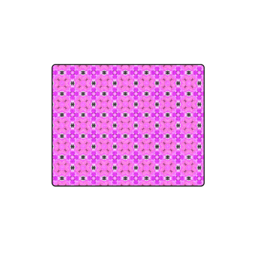 Circle Lattice of Floral Pink Violet Modern Quilt Blanket 40"x50"