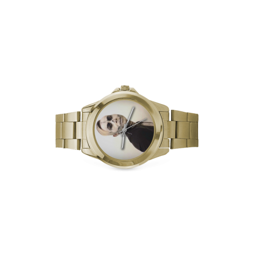 Skull And Tux Photograph Custom Gilt Watch(Model 101)