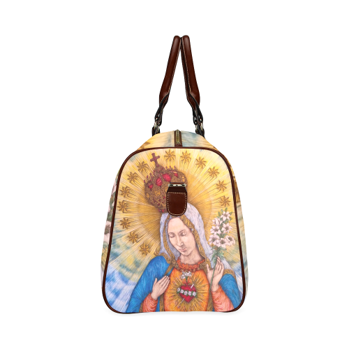 Immaculate Heart Of Virgin Mary Drawing Waterproof Travel Bag/Large (Model 1639)