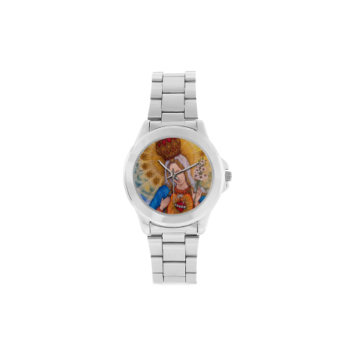 Immaculate Heart Of Virgin Mary Drawing Unisex Stainless Steel Watch(Model 103)