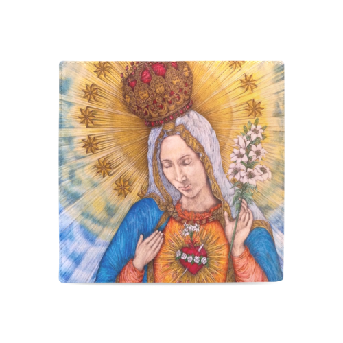 Immaculate Heart Of Virgin Mary Drawing Women's Leather Wallet (Model 1611)