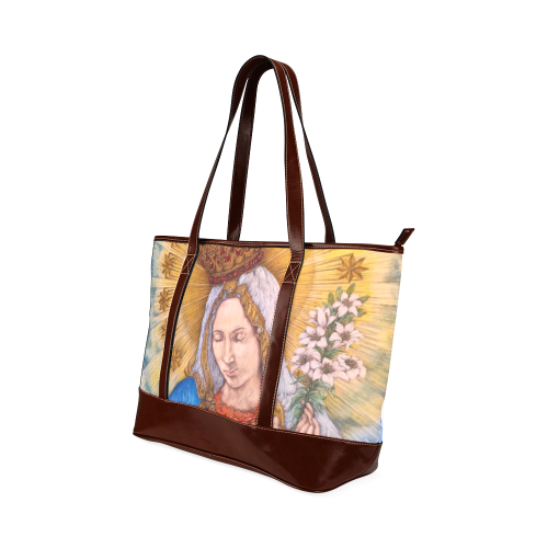 Immaculate Heart Of Virgin Mary Drawing Tote Handbag (Model 1642)