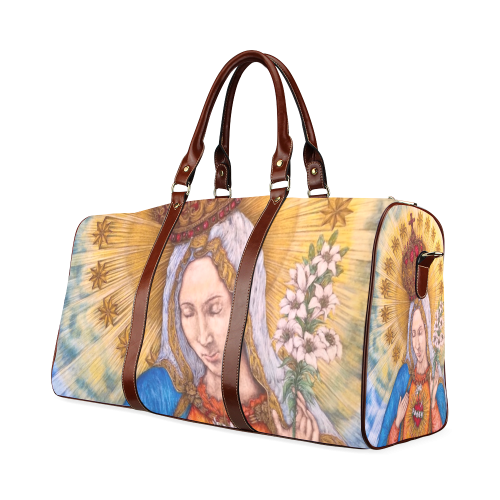 Immaculate Heart Of Virgin Mary Drawing Waterproof Travel Bag/Large (Model 1639)