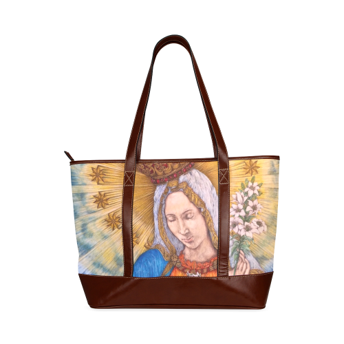 Immaculate Heart Of Virgin Mary Drawing Tote Handbag (Model 1642)