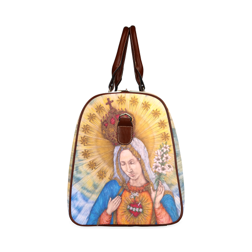 Immaculate Heart Of Virgin Mary Drawing Waterproof Travel Bag/Large (Model 1639)