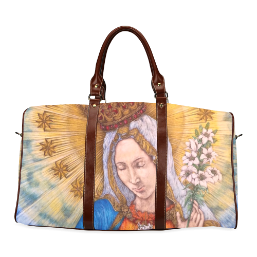 Immaculate Heart Of Virgin Mary Drawing Waterproof Travel Bag/Large (Model 1639)