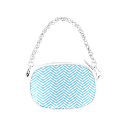 bright blue and white classic chevron pattern