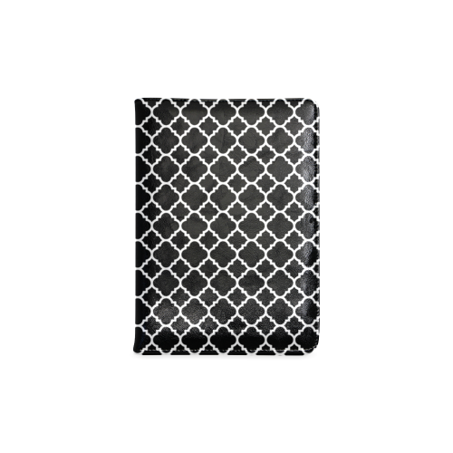 black white quatrefoil classic pattern Custom NoteBook A5