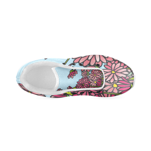 chrysantenum flower field pink floral Women’s Running Shoes (Model 020)