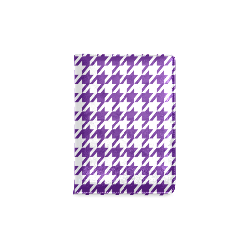 royal purple and white houndstooth classic pattern Custom NoteBook A5