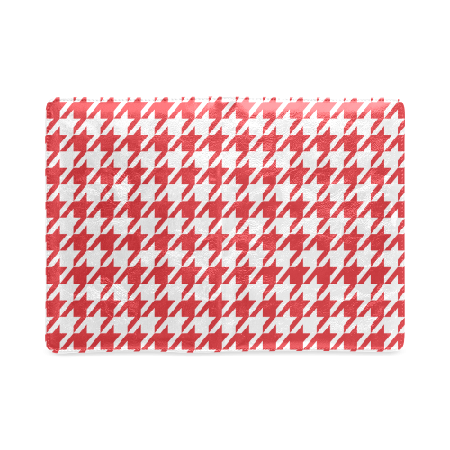 red and white houndstooth classic pattern Custom NoteBook A5