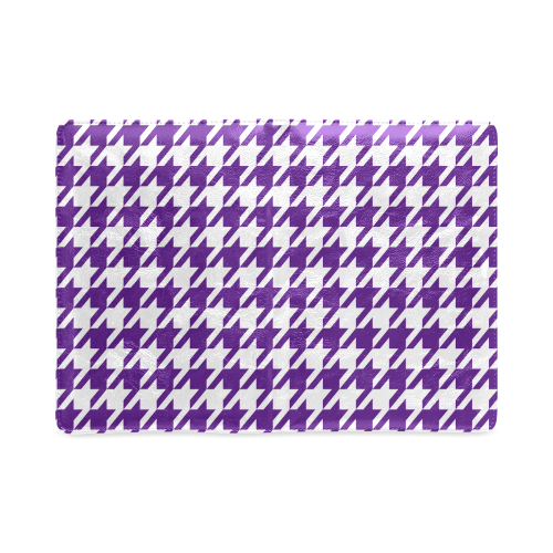 royal purple and white houndstooth classic pattern Custom NoteBook A5