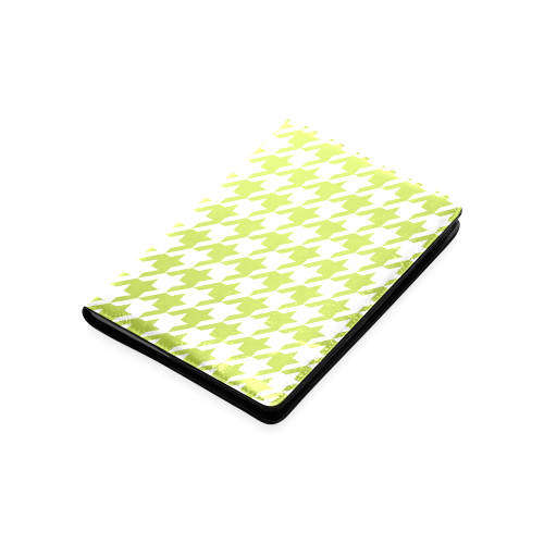 spring green and white houndstooth classic pattern Custom NoteBook A5