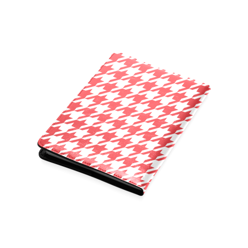 red and white houndstooth classic pattern Custom NoteBook A5