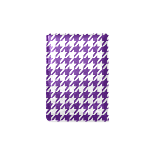 royal purple and white houndstooth classic pattern Custom NoteBook A5