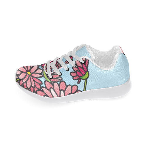 chrysantenum flower field pink floral Women’s Running Shoes (Model 020)