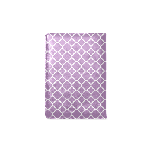 purple lilac white quatrefoil classic pattern Custom NoteBook A5