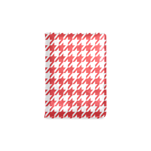 red and white houndstooth classic pattern Custom NoteBook A5