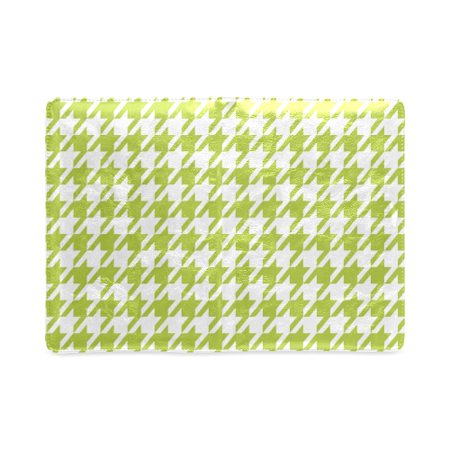 spring green and white houndstooth classic pattern Custom NoteBook A5