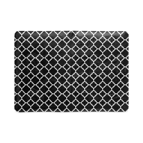 black white quatrefoil classic pattern Custom NoteBook A5