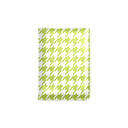 spring green and white houndstooth classic pattern Custom NoteBook A5
