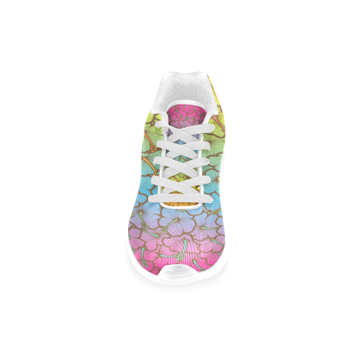 rainbow hibiscus flowers Women’s Running Shoes (Model 020)