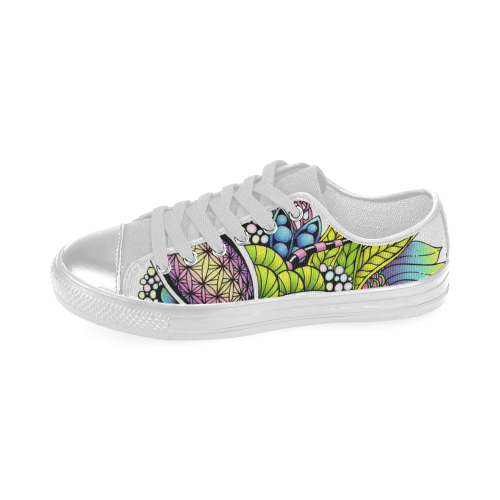 Bright fantasy flower in bright colors Women's Classic Canvas Shoes (Model 018)