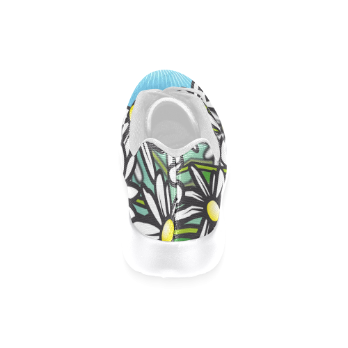 white daisy field flowers Women’s Running Shoes (Model 020)