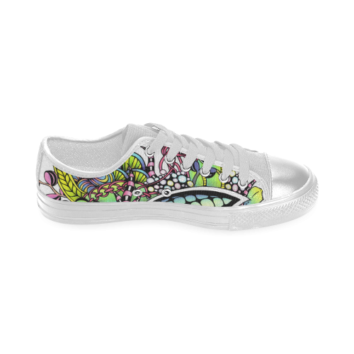 Bright fantasy flower in bright colors Women's Classic Canvas Shoes (Model 018)