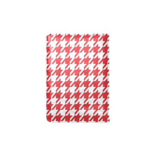 red and white houndstooth classic pattern Custom NoteBook A5