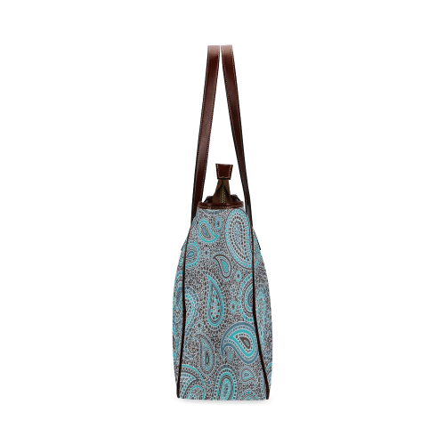 blue paisley mosaic design Classic Tote Bag (Model 1644)