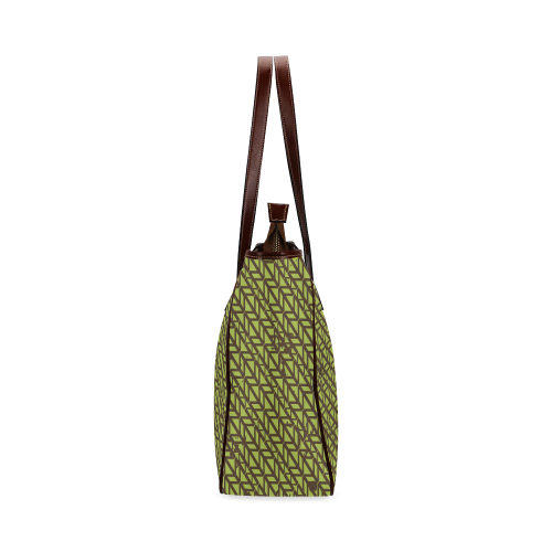 green geometric pattern Classic Tote Bag (Model 1644)