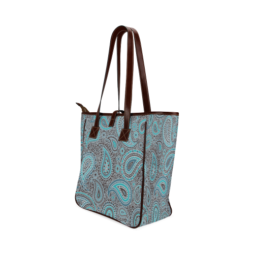 blue paisley mosaic design Classic Tote Bag (Model 1644)