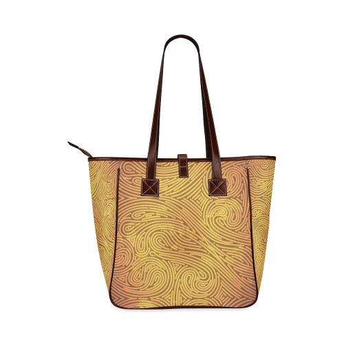 gold leaf abstract pattern Classic Tote Bag (Model 1644)