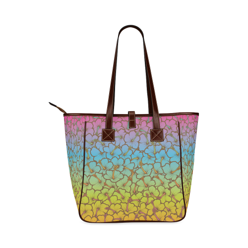 rainbow hibiscus flowers Classic Tote Bag (Model 1644)