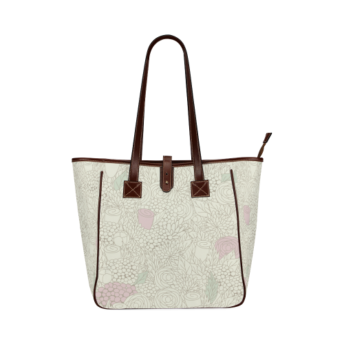 vintage flower pattern Classic Tote Bag (Model 1644)